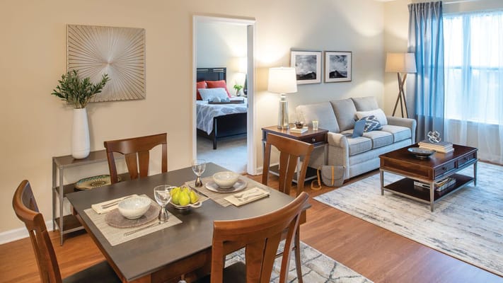 Bright interior of a well-furnished living space