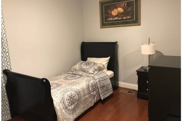 Cozy resident bedroom with decor and furnishings