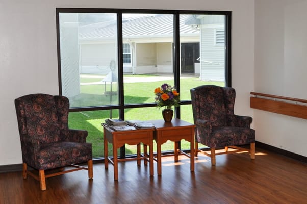 Seating area with a view of an outdoor space