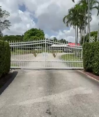 Entrance gate leading to a senior living facility