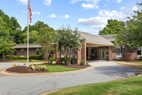 Entrance area of Mt Vernon Village senior living facility
