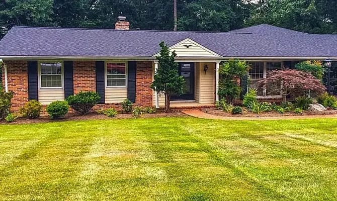 Facade of a residential facility with greenery
