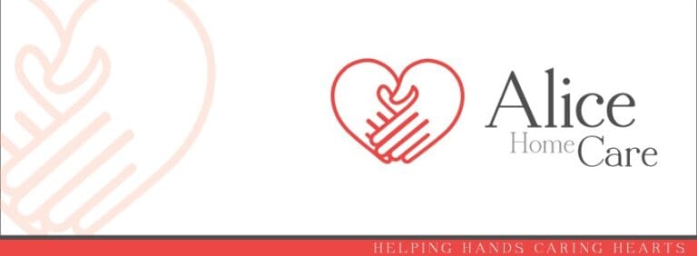 Logo of Alice Home Care with a heart design