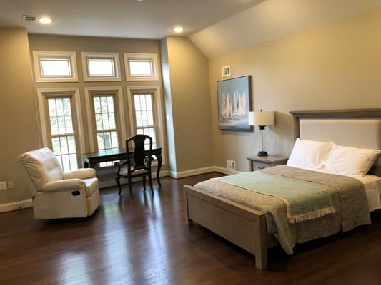 Comfortable private resident room with decor