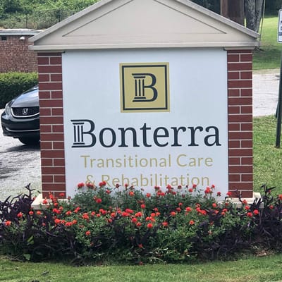 Facility signage for Bonterra Transitional Care and Rehabilitation