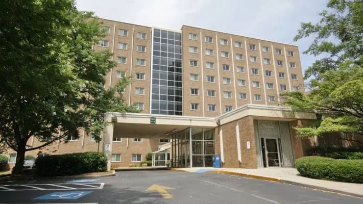 View of the facility's exterior from the entrance