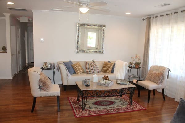 Cozy living area with stylish furniture and decor