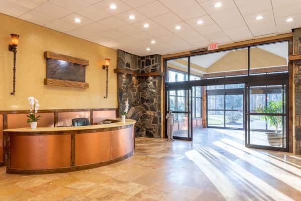 Interior view of a welcoming reception area