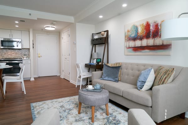 Bright interior of a cozy living space