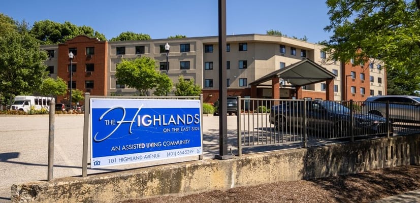 Exterior view of Highlands on the East Side assisted living facility