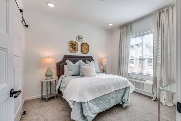 Bright and inviting bedroom with cozy decor