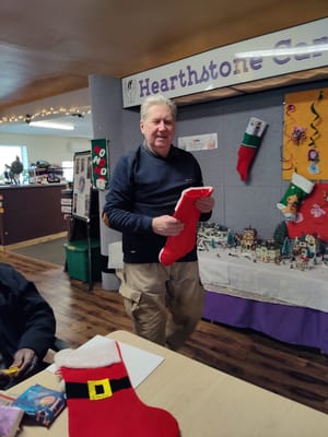 Activity during the holiday season with a resident