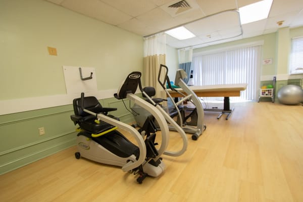 Interior view of rehabilitation exercise equipment