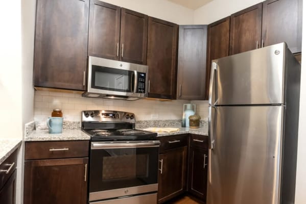 Modern kitchen in a senior living facility
