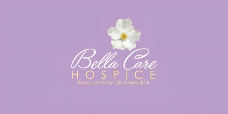 Logo for Bella Care Hospice on a light purple background