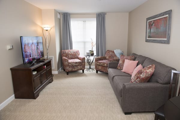 Cozy living room area with a television and seating