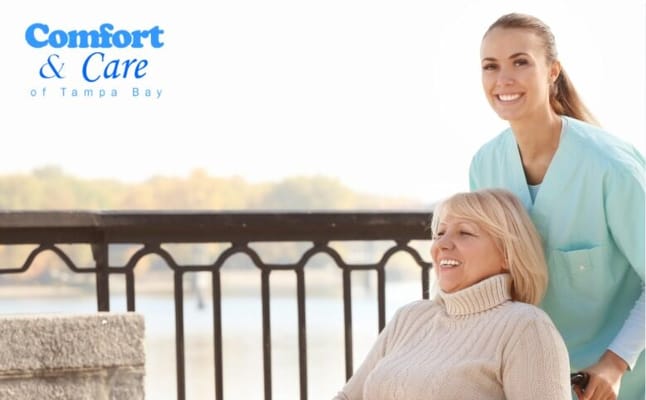 Facility logo on a scenic background