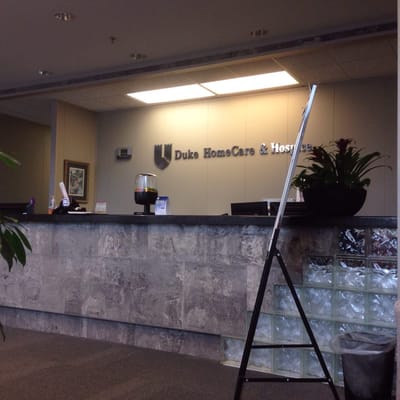 Reception area of Duke HomeCare & Hospice