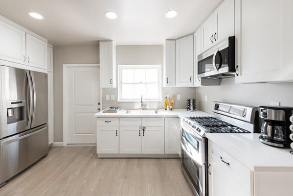 Spacious kitchen with modern appliances