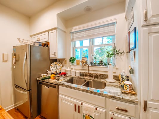 Well-equipped kitchen in a senior living facility