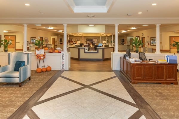 Interior view of the nursing facility's lobby area