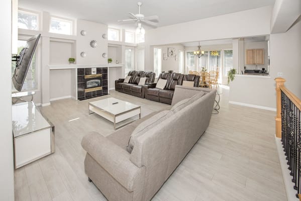 Bright common area with comfortable seating