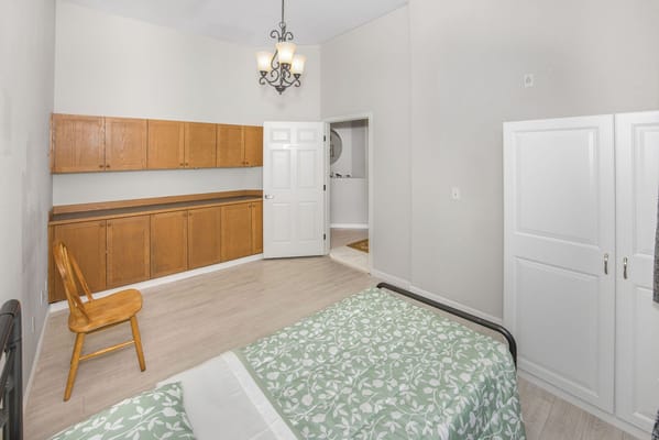 Bright, well-furnished private resident room.