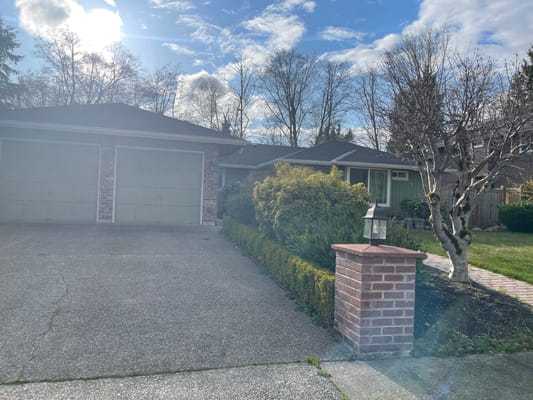 Exterior view of a residential building with landscaping