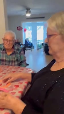 Residents enjoying an activity in a common area