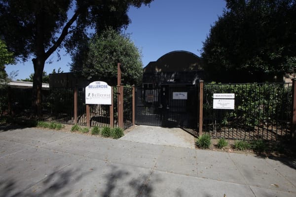 Entrance gate of Bellerose Senior Living facility