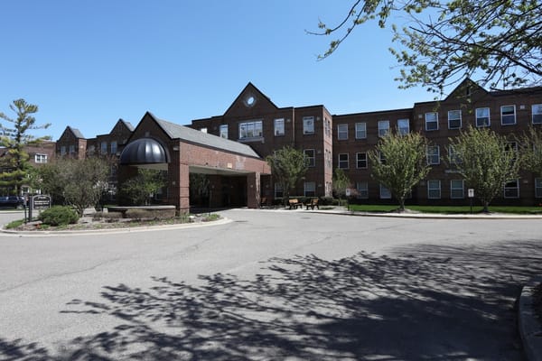 Exterior view of Beaumont Commons building with entrance
