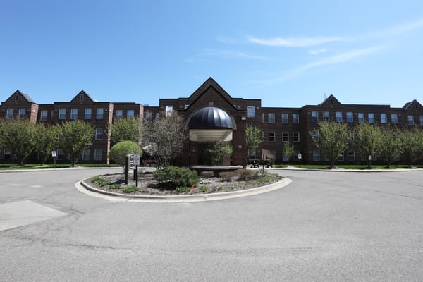 Exterior view of Beaumont Commons with landscaping