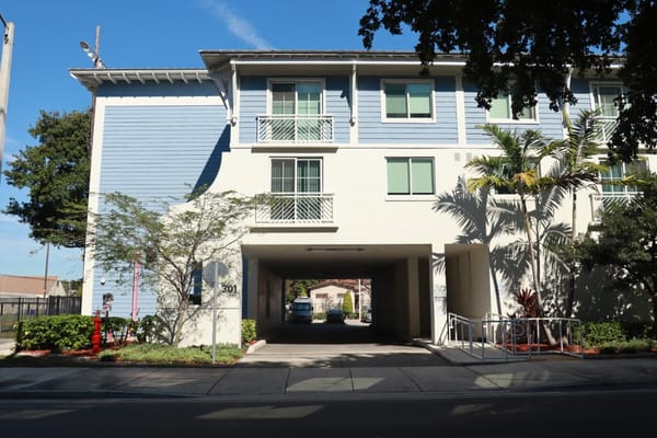 Exterior view of the Father Marquess-Barry Apartments