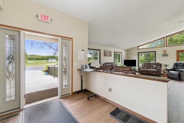 Welcoming entrance view of the facility lobby area