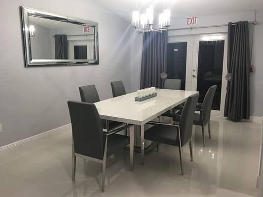 Modern dining room with elegant furniture