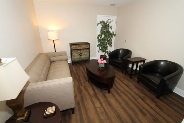 Cozy common area with seating and decor