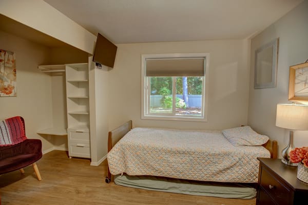 Cozy private resident room with natural light
