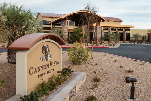 Exterior view of Canyon Vista Post-Acute facility entrance
