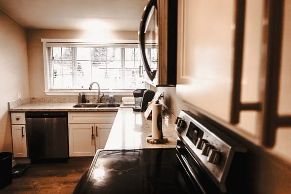 Modern kitchen interior with appliances