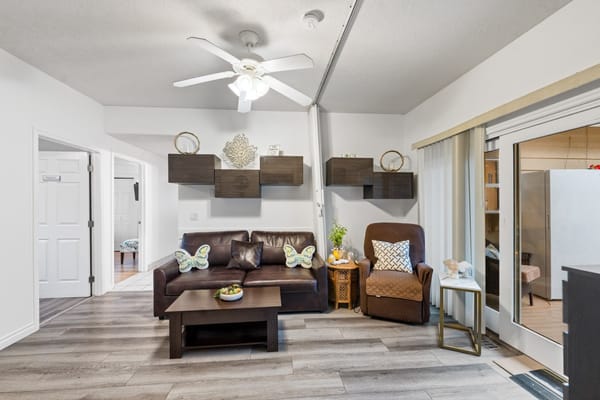 Cozy common area with seating and decor