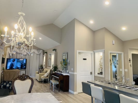 Bright interior view of the common area with furniture