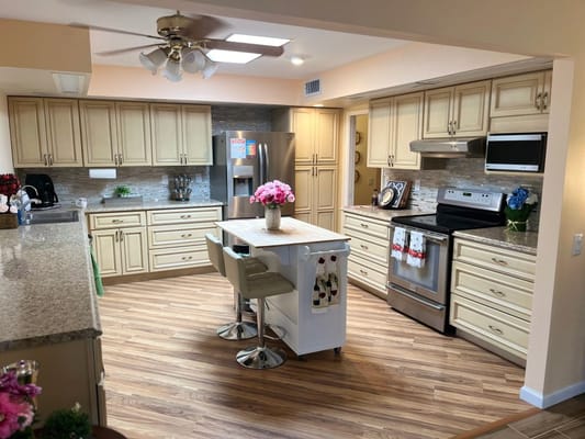 Bright and inviting kitchen space with modern appliances