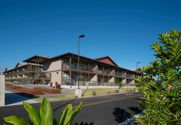 Exterior of Hale Nā Koa ‘O Hanakahi senior living facility in Hilo, HI