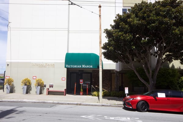 Entrance of Victorian Manor assisted living facility