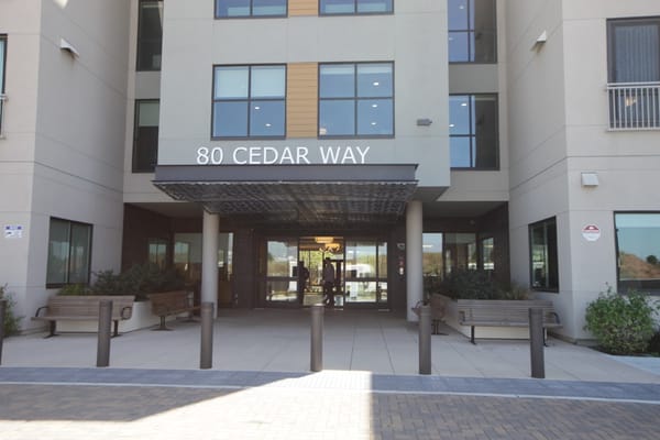 Front entrance of the facility at 80 Cedar Way