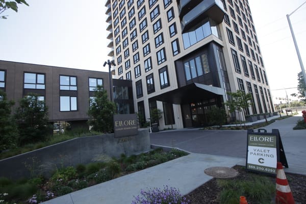 Exterior view of Ellore Senior Living building entrance