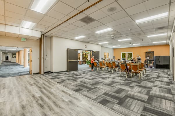 Residents engaged in an activity within a common area