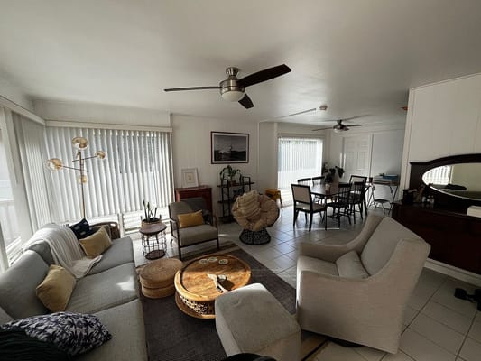 Cozy living room with modern furniture and natural light