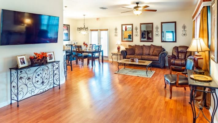Bright and inviting living room area with comfortable seating