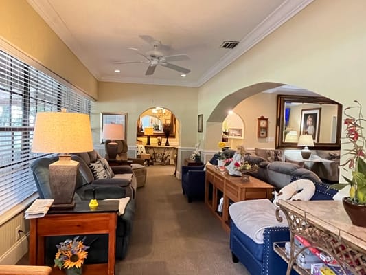 Cozy interior common area with comfortable seating